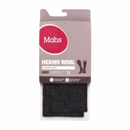 MABS Wool Knee Svart XL 1 Par