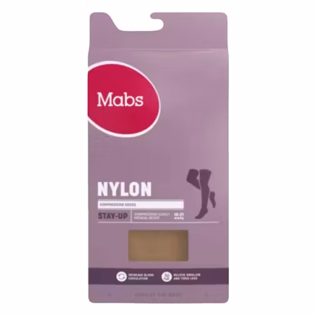MABS Nylon Stay Up Tan XL 1 Par