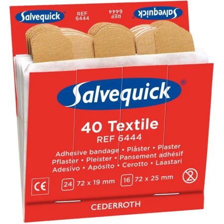 Textilplåster 6444 SALVEQUICK Refill 1 Pack 40 St