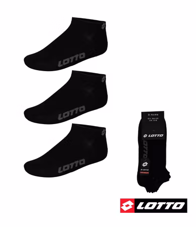 LOTTO Sneakerstrumpor Svart 3 Par