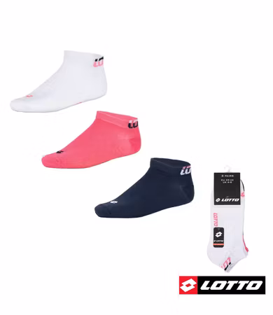 LOTTO Sneakerstrumpor Dam 3 Par Mix
