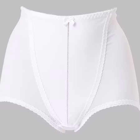JACETT Stabil Trosgördel i Charmeuse med Spetsdetaljer 1 Pack Vit