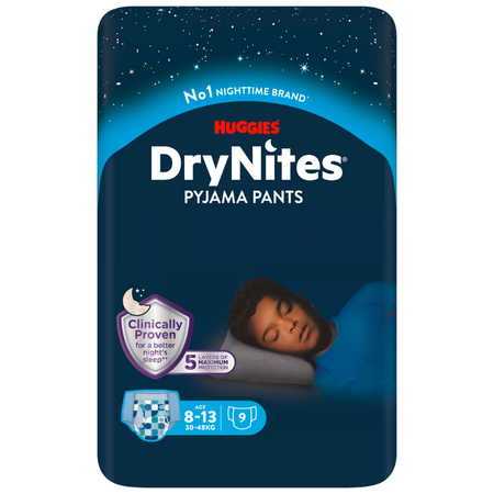 DRYNITES Nattblöja pojke 8-13 år 9 St