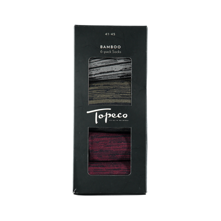 TOPECO Strumpor 6-pack – Bamboo Space Dyed