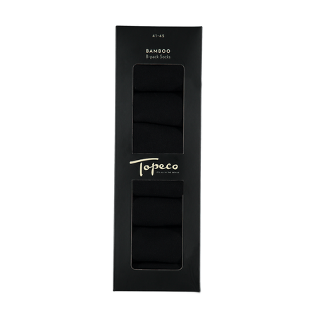 TOPECO Strumpor 8-pack – Bambu Svart