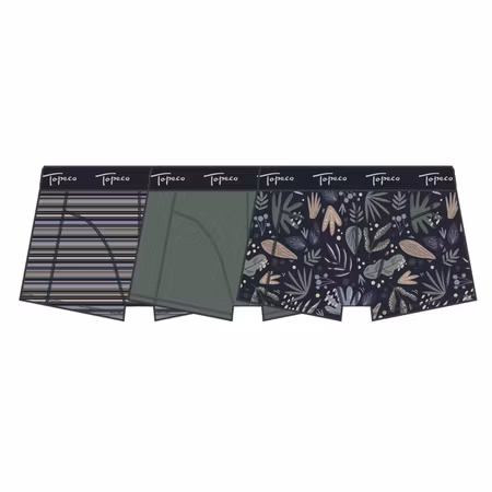 TOPECO Men’s Regular Boxer 3 Pack Multi
