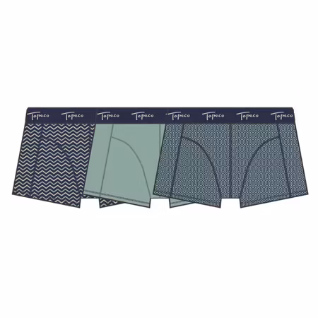 TOPECO Boxer Shorts 3 Pack Regular Fit Multi