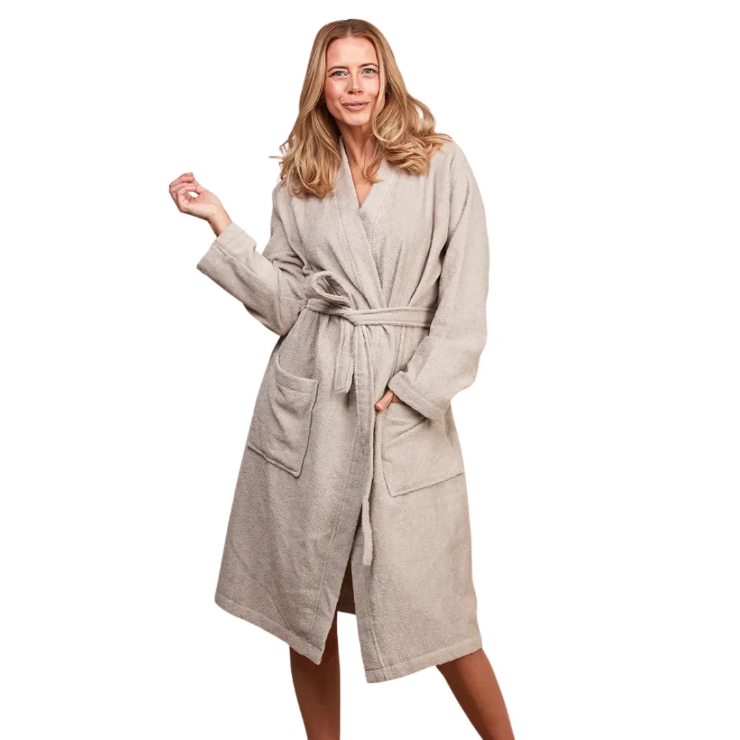 CROSSBOW Terry Robe Morgonrock Silver Gray - NICEWEAR NORDIC