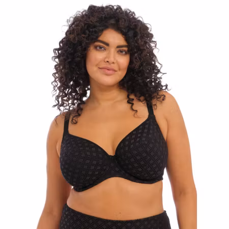 ELOMI Bazaruto Black Uw Plunge Bikini Top