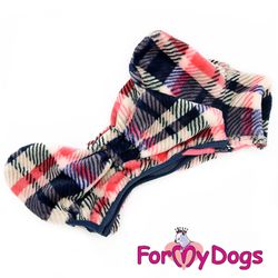 Fleeceoverall "Red Plaid Pattern" Tik "For My Dogs"