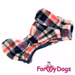 Fleeceoverall "Red Plaid Pattern" Tik "For My Dogs"