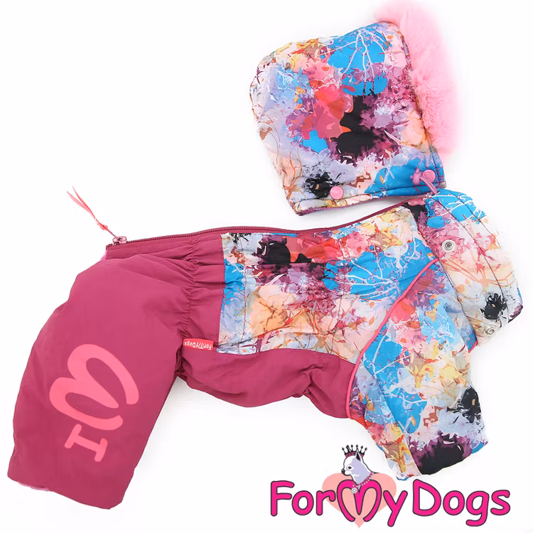 Varm Vinteroverall "Pink Pattern" Tik "For My Dogs"