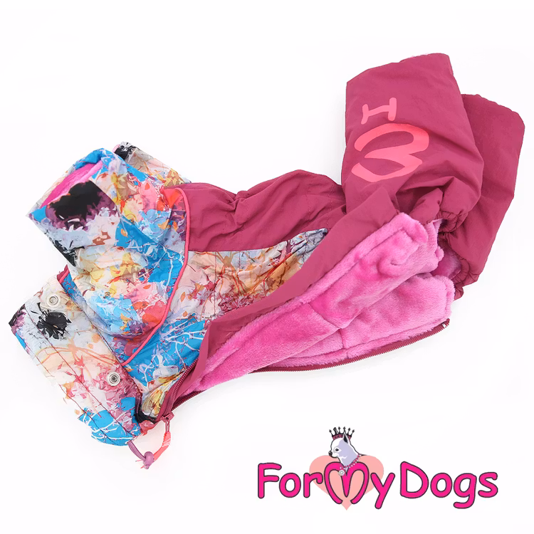 Varm Vinteroverall "Pink Pattern" Tik "For My Dogs"