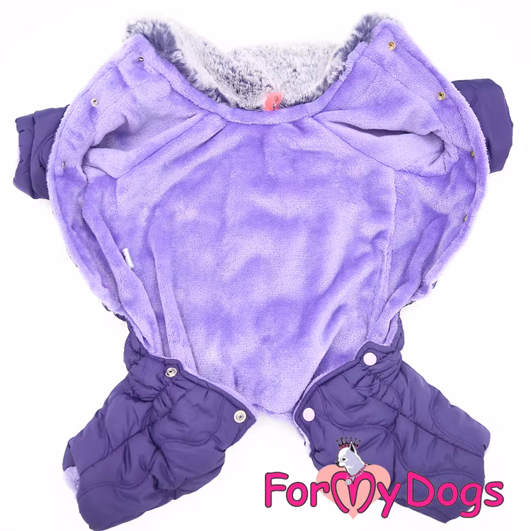 Varm Vinteroverall "Purple Quilted" Hane "For My Dogs"