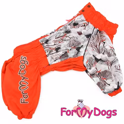 Varm Vinteroverall "Röd fågel" Tik " For My Dogs"