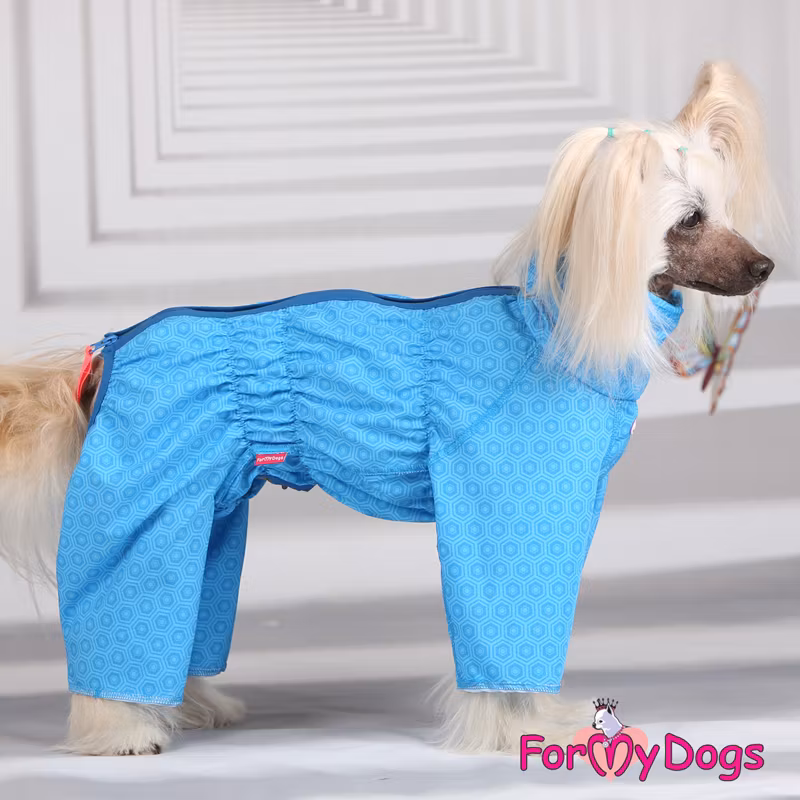 Duster tunn skyddsoverall "Blue Hexagon" Hane "For My Dogs"