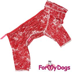 Duster tunn skyddsoverall "Röd Veins" Tik "For My Dogs"