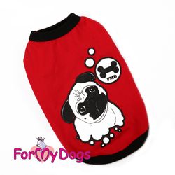 T-shirt Trikå "Red" "For My Dogs" UNISEX