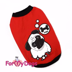 T-shirt Trikå "Red" "For My Dogs" UNISEX