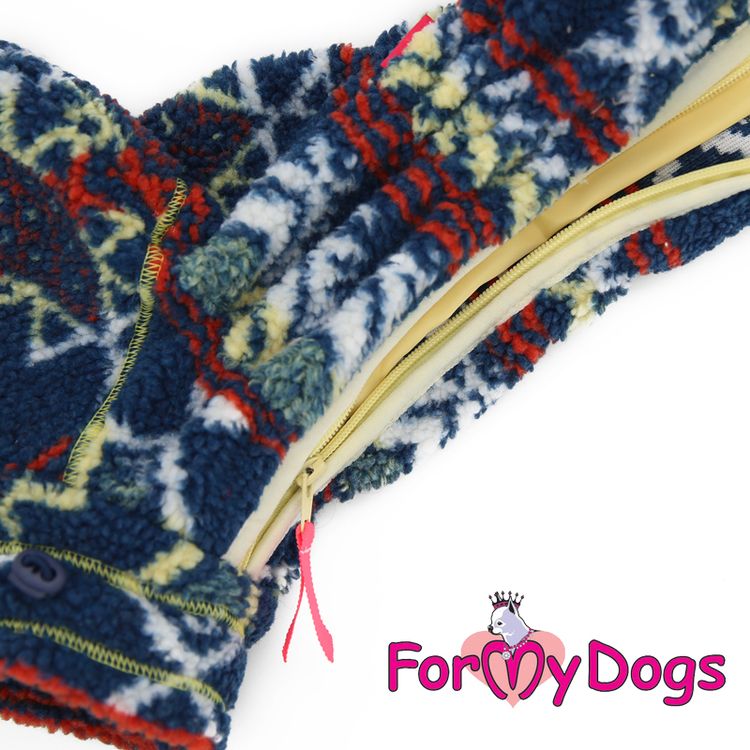 Suit Fleece Overall "Multi Blue" Hane "For My Dogs"