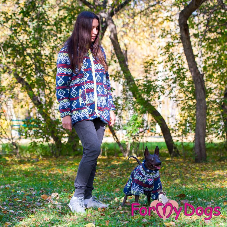 Suit Fleece Overall "Multi Blue" Hane "For My Dogs"