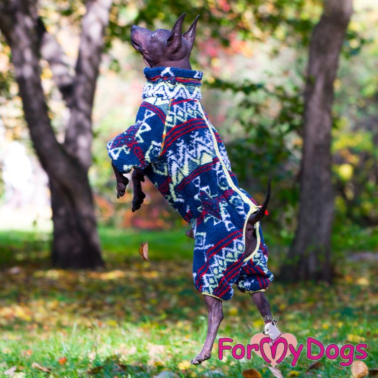 Suit Fleece Overall "Multi Blue" Hane "For My Dogs"