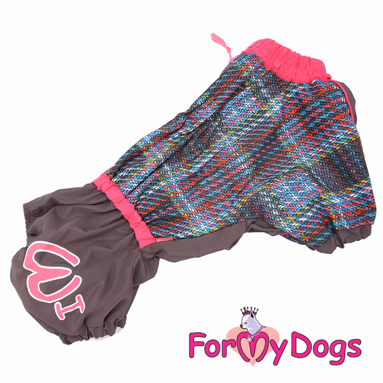 Vinteroverall "Grå/rosa" Tik "For My Dogs"