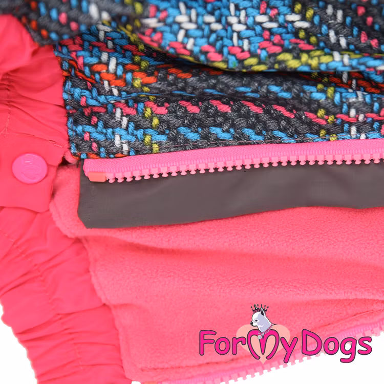 Vinteroverall "Grå/rosa" Tik "For My Dogs"