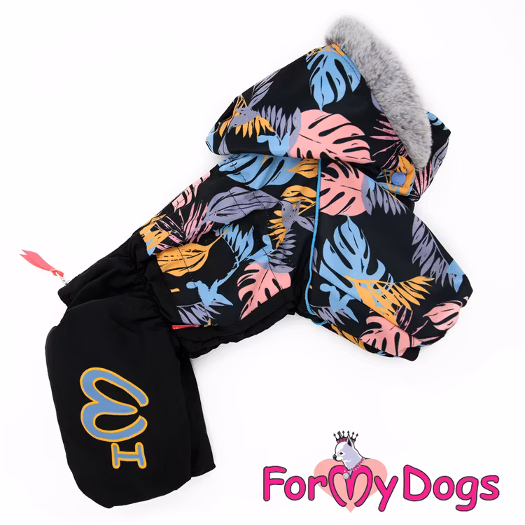 Varm Vinteroverall "Black Leaves" Hane "For My Dogs"