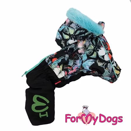 Vinteroverall "Green Butterflies Pattern" Tik "For My Dogs"