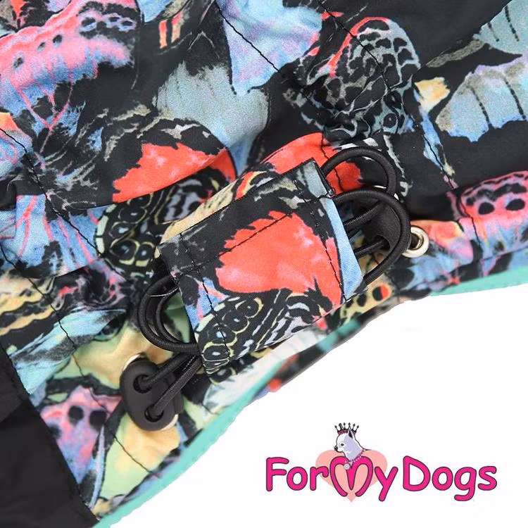 Vinteroverall "Green Butterflies Pattern" Tik "For My Dogs"