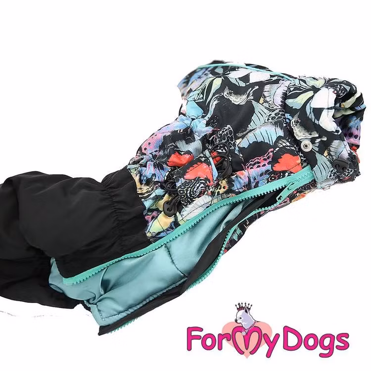 Vinteroverall "Green Butterflies Pattern" Tik "For My Dogs"