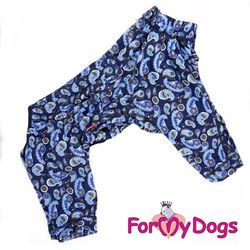 Duster "Navy Blue Flowers" Hane "For My Dogs"