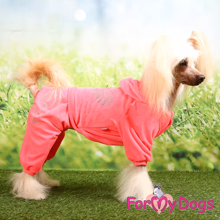 Mysdress pyjamas overall "Rosa Strass" UNISEX "For My Dogs"