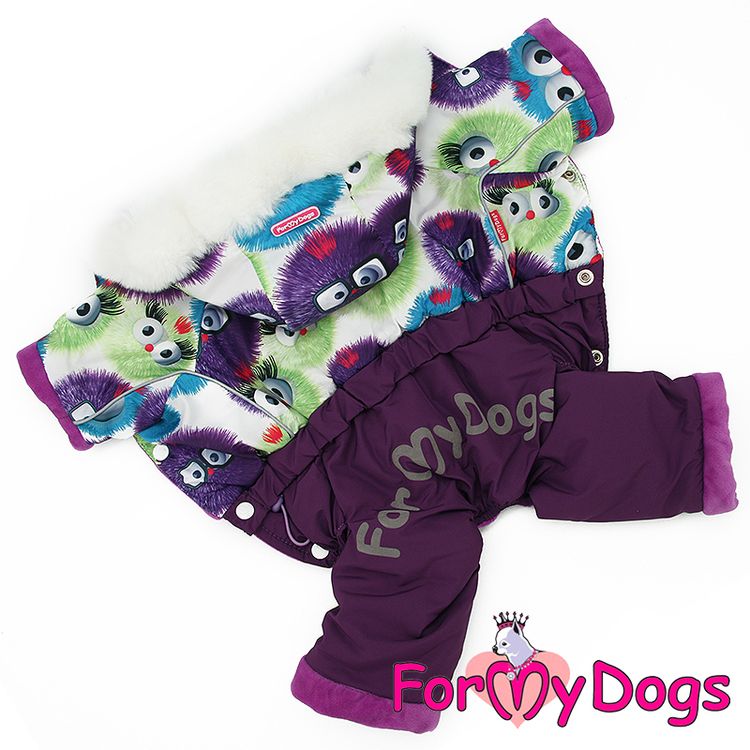 Varm Vinteroverall "Söta Monster" Tik "For My Dogs"
