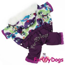 Varm Vinteroverall "Söta Monster" Tik "For My Dogs"