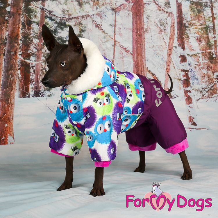 Varm Vinteroverall "Söta Monster" Tik "For My Dogs"