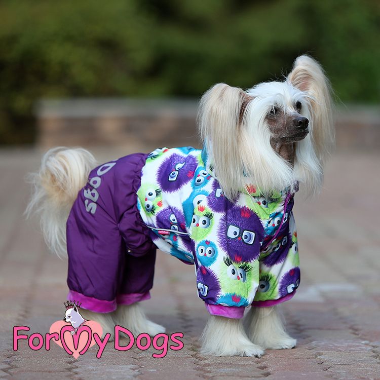 Varm Vinteroverall "Söta Monster" Tik "For My Dogs"