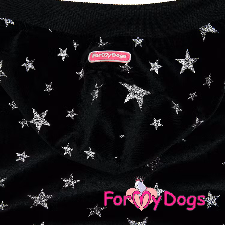 Varm Mysdress pyjamas overall "Svart Stjärna" UNISEX "For My Dogs"