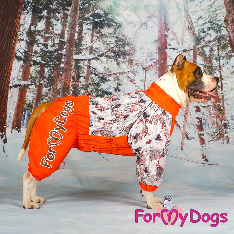 Varm Vinteroverall "Röd fågel" Tik " For My Dogs"