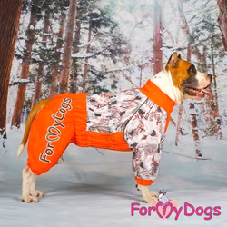 Varm Vinteroverall "Röd fågel" Tik " For My Dogs"