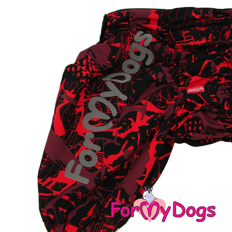 Vinteroverall "Röd Abstrakt" Tik "For My Dogs"