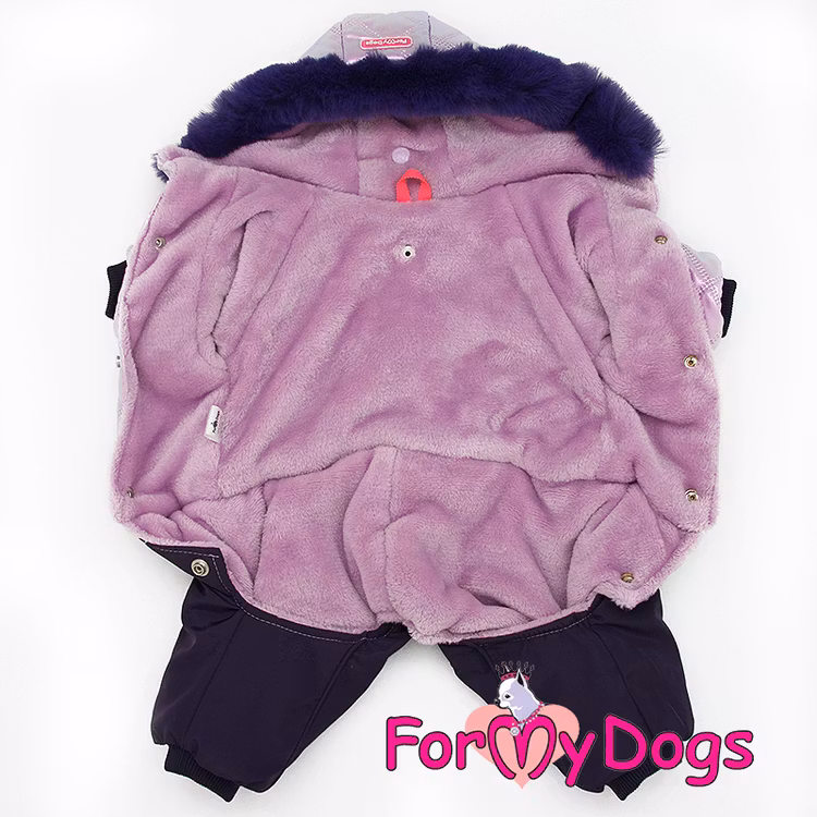 Varm Vinteroverall "Lila Metallic" Tik "For My Dogs"
