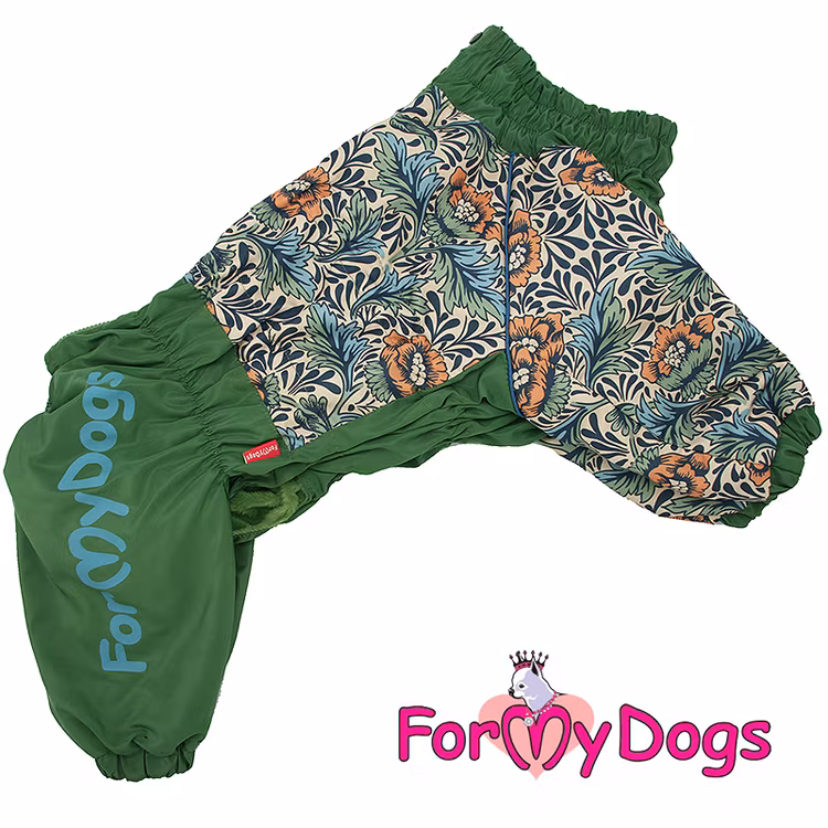 Varm Vinteroverall "Grön Jungel" Hane " For My Dogs"