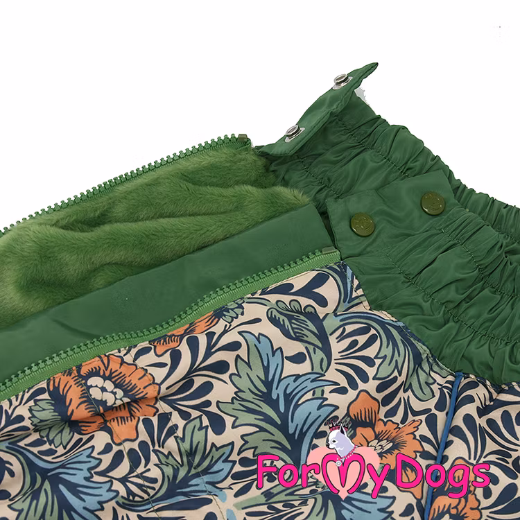 Varm Vinteroverall "Grön Jungel" Hane " For My Dogs"