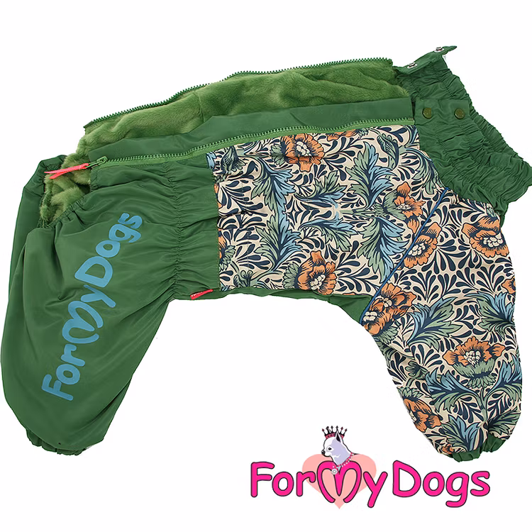 Varm Vinteroverall "Grön Jungel" Hane " For My Dogs"