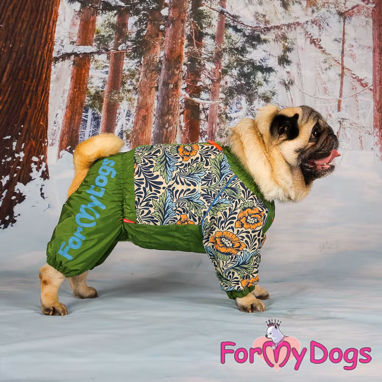 Varm Vinteroverall "Grön Jungel" Hane " For My Dogs"
