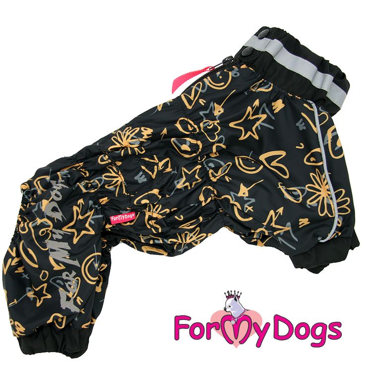 Regnoverall "Svart mönstrad" Hane "For My Dogs"