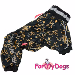 Regnoverall "Svart mönstrad" Hane "For My Dogs"