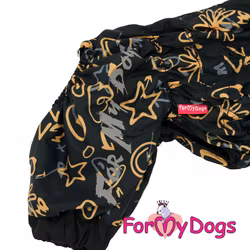 Regnoverall "Svart mönstrad" Hane "For My Dogs"